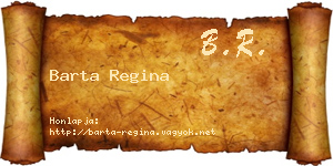 Barta Regina névjegykártya